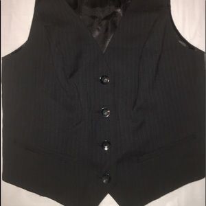 Women’s-Pinstripe Stretch 4 Button Vest